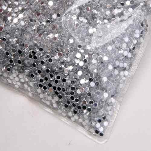 Strass Para Decorar Unhas Prata  100 Unid.